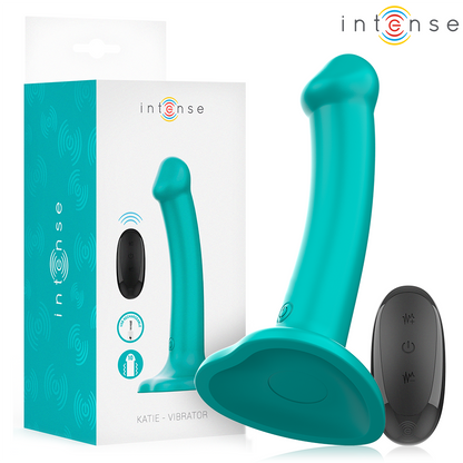 INTENSE - VIBREUR KATIE AVEC VENTOUSE 10 VIBRATIONS BLEU TÉLÉCOMMANDE