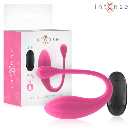 INTENSE - JANICE U VIBRATOR DOUBLE STIMULATION 10 VIBRATIONS PINK REMOTE CONTROL