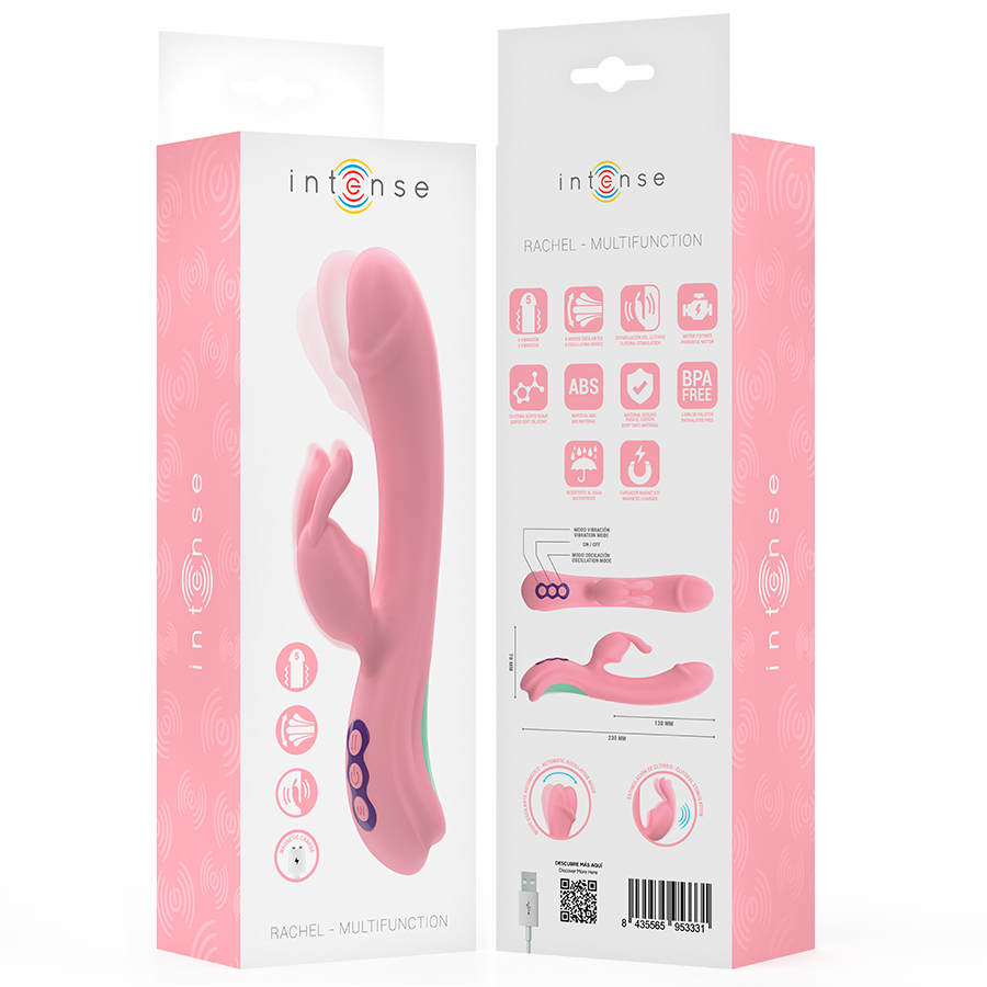 INTENSE - VIBREUR RACHEL RABBIT 5 VIBRATIONS ROSE