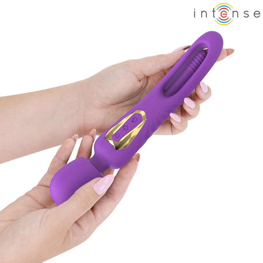 INTENSE - CHRISTY VIBRATING WAND WITH FLIPPING TONGUE