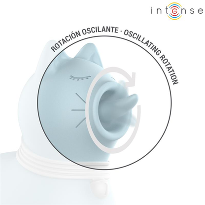 INTENSE - ESTIMULADOR DUCHESS CON LENGUA GIRATORIA 360º AZUL