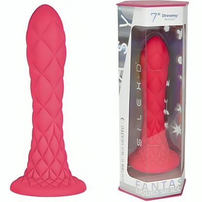 SILEXD - DREAMY DILDO FANTASY LIQUID SILICONE THERMOREACTIVE FUCHSIA 18.5 CM