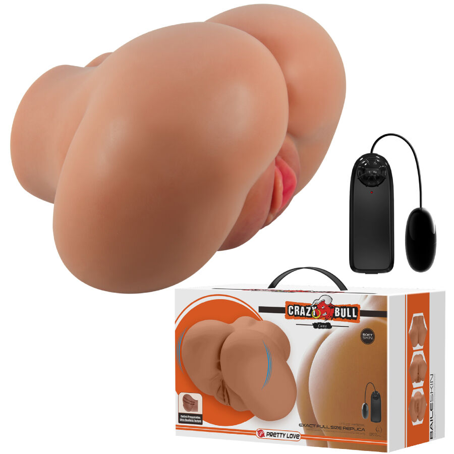 CRAZY BULL - LUNA VIBRATOR BUTT WITH REALISTIC VAGINA AND ANUS CONTROL REMOTO