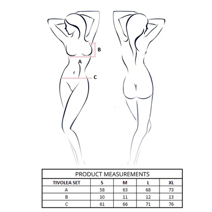 PASSION - TIVOLEA BRA + THONG SET MISTY ROSE S/M