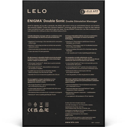 LELO - ENIGMA DOUBLE SONIC VIBRATOR POINT G BLACK