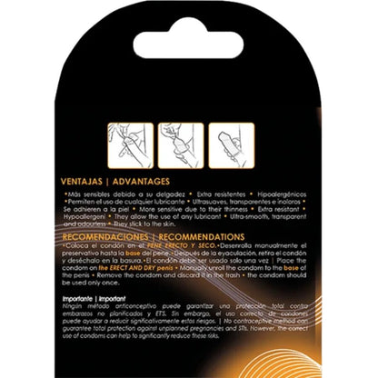 UNIQ - PRÉSERVATIFS CLASSIQUES SANS LATEX 3 UNITÉS