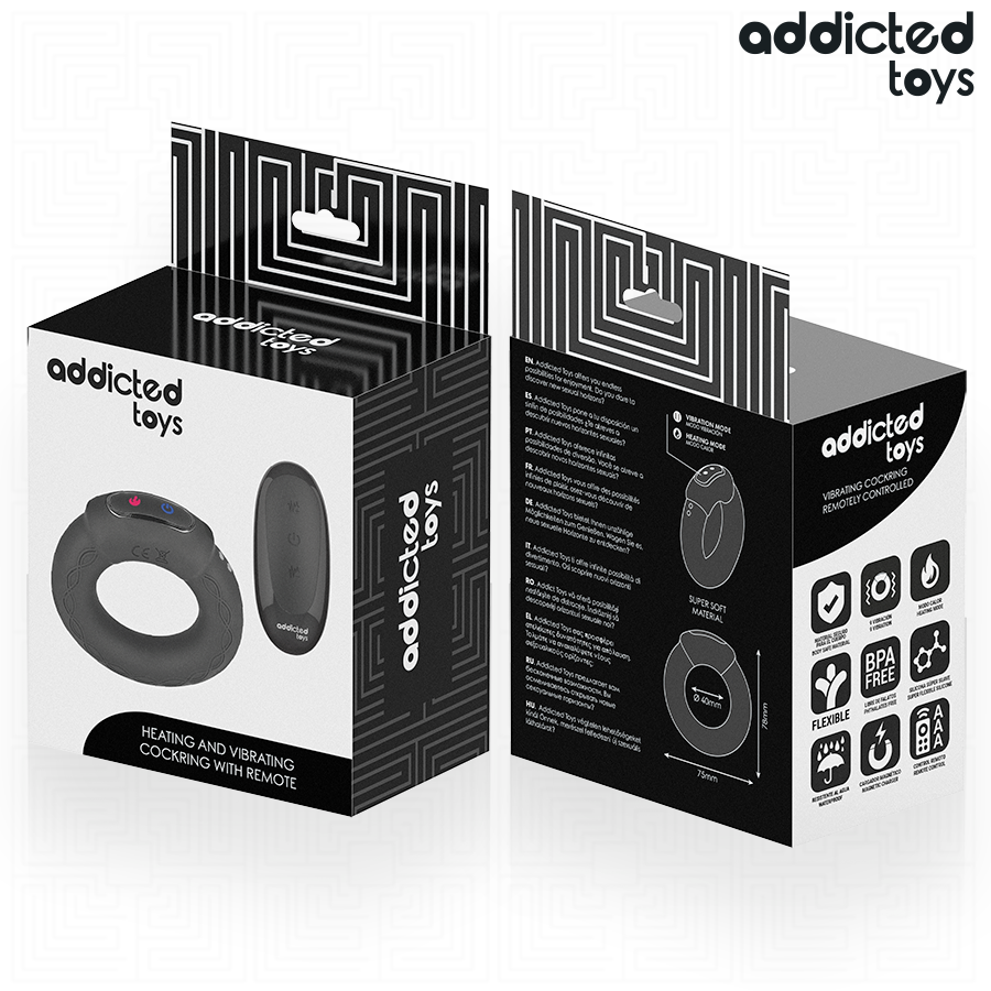 ADDICTED TOYS - HEATING EFFECT VIBRATING COCK RING REMOTE CONTROL
