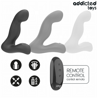 ADDICTED TOYS - MASSEUR DE PROSTATE OSCILLANT AVEC TÉLÉCOMMANDE ET MODE PULSATION