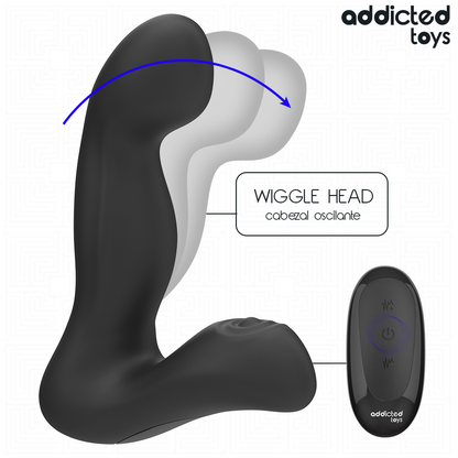 ADDICTED TOYS - MASSEUR DE PROSTATE OSCILLANT AVEC TÉLÉCOMMANDE ET MODE PULSATION