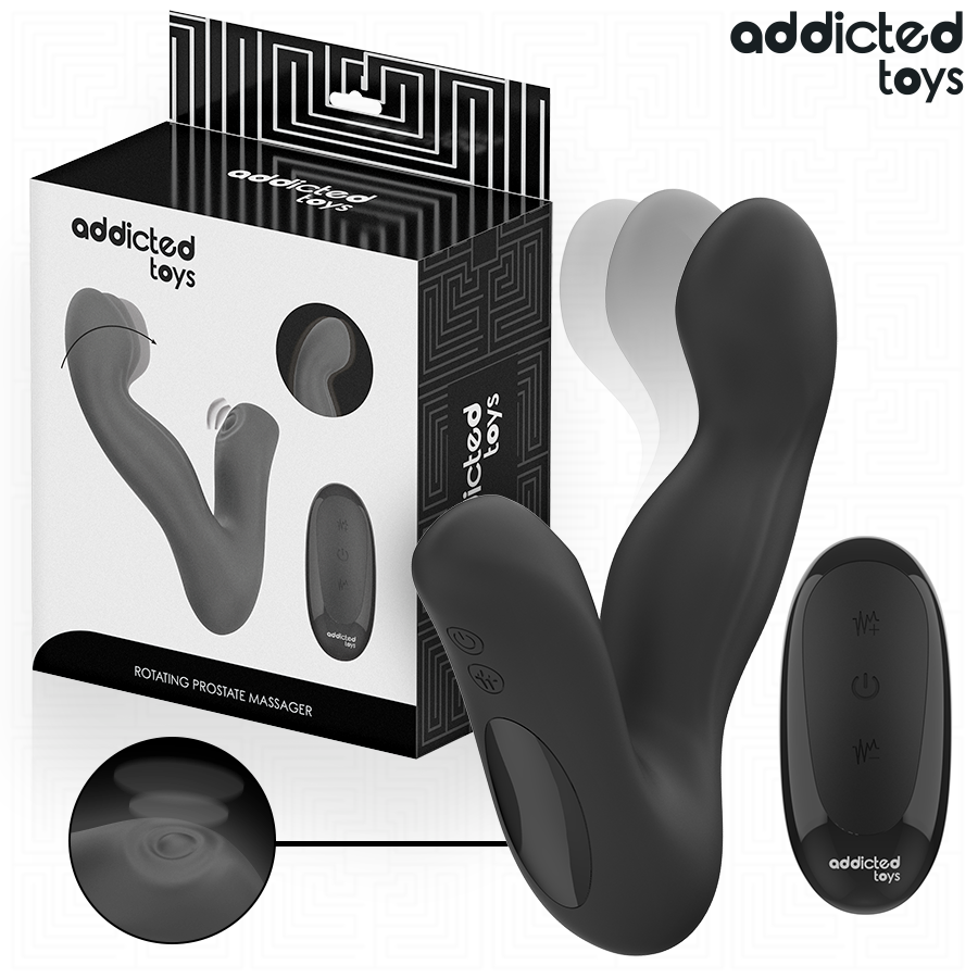 ADDICTED TOYS - MASSEUR DE PROSTATE OSCILLANT AVEC TÉLÉCOMMANDE ET MODE PULSATION