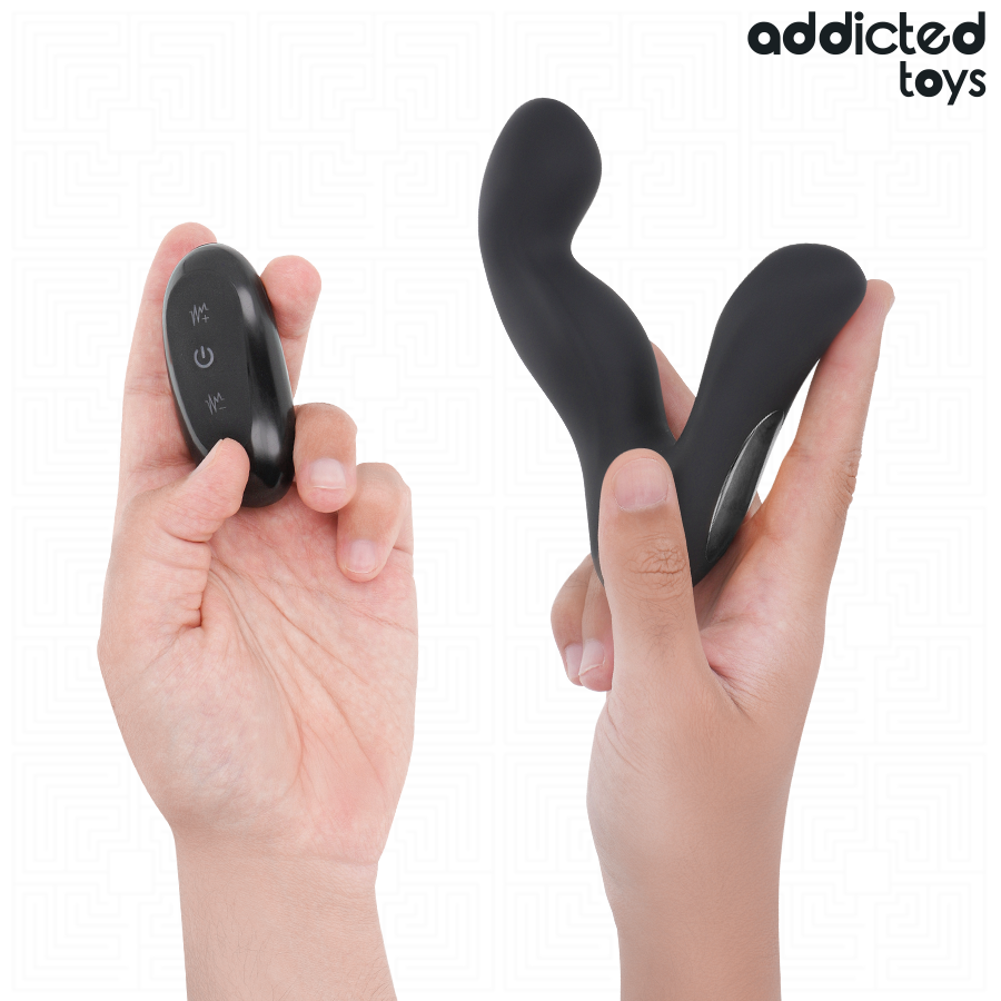 ADDICTED TOYS - MASSEUR DE PROSTATE OSCILLANT AVEC TÉLÉCOMMANDE ET MODE PULSATION
