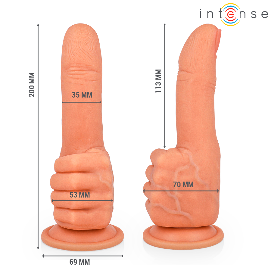 INTENSE - STIMULATEUR DE POINT G SOUPLE MAIN 11,3 CM