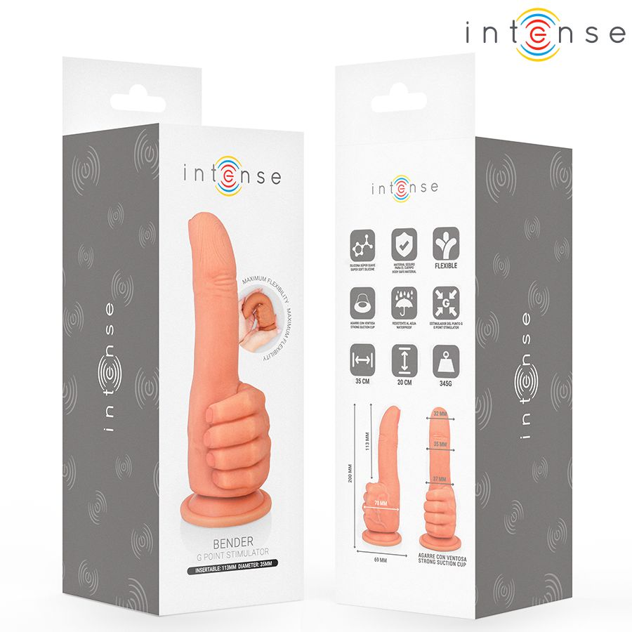 INTENSE - STIMULATEUR DE POINT G SOUPLE MAIN 11,3 CM