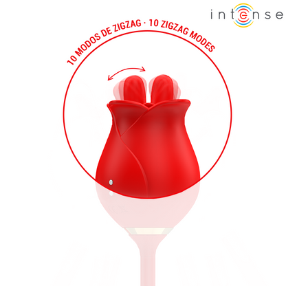 INTENSE - MELANIE DOUBLE CLITORIS STIMULATOR WITH ZIGZAG TONGUE