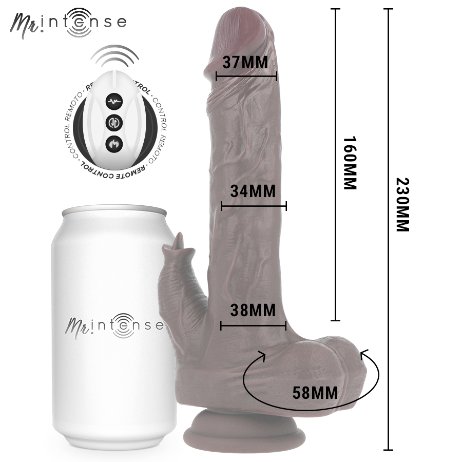 MR INTENSE - MUÑECA REALISTA MULTIFUNCIÓN MORGAN CON VIBRACIÓN Y CONTROL REMOTO DE MOVIMIENTO ARRIBA Y ABAJO 23 CM -Ø- 3.5 CM
