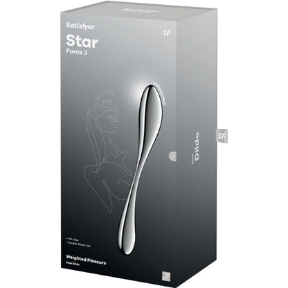 SATISFYER - STAR FORCE 3 STAINLESS STEEL DOUBLE-ENDED DILDO