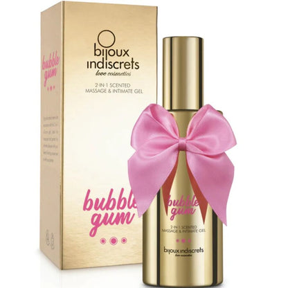 BIJOUX INDISCRETS - BUBBLE GUM 2Â·INÂ·1 SCENTED MASSAGE &amp; INTIMATE GEL 100 ML