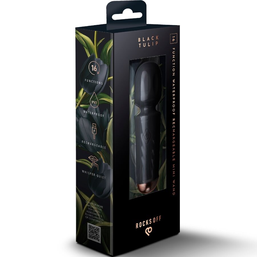 ROCKS-OFF - MINI RECHARGEABLE WAND 16 FUNCTIONS TULIP