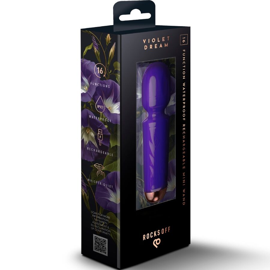 ROCKS-OFF - MINI RECHARGEABLE WAND 16 FUNCTIONS TULIP