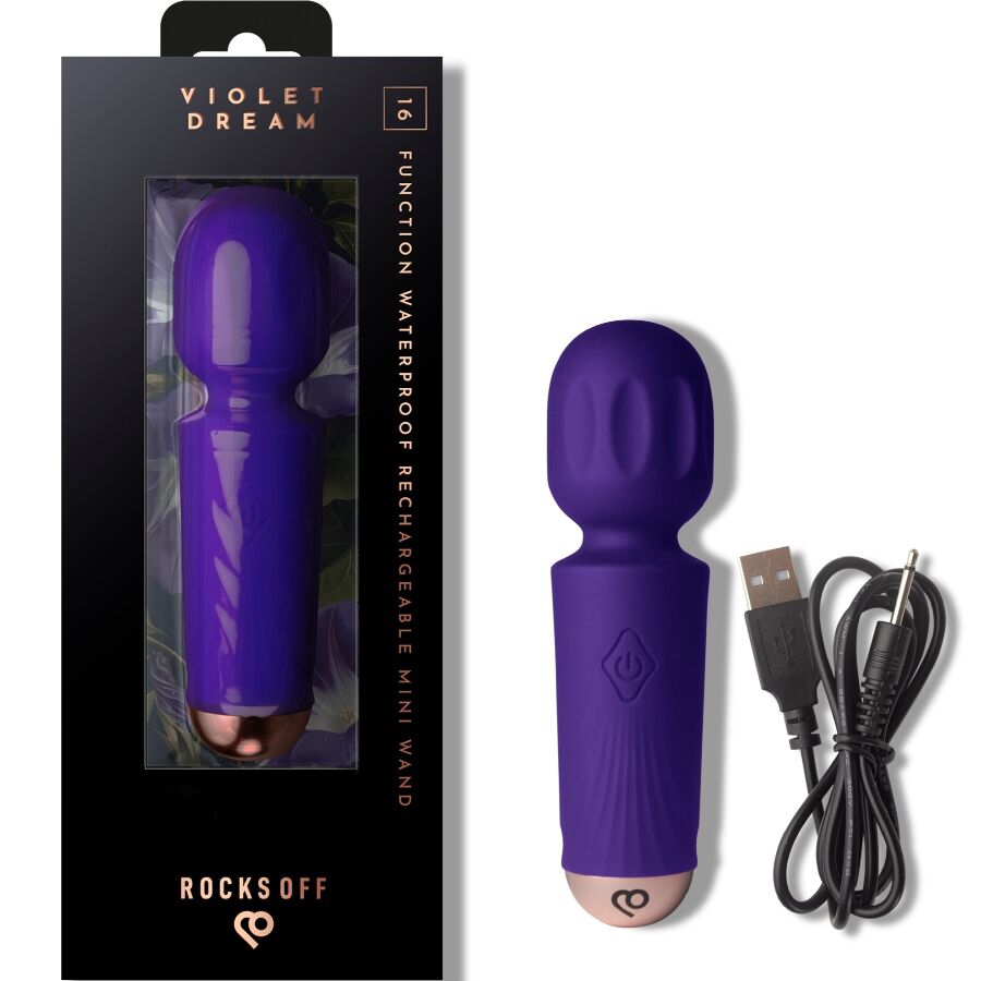 ROCKS-OFF - MINI RECHARGEABLE WAND 16 FUNCTIONS TULIP