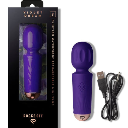 ROCKS-OFF - MINI RECHARGEABLE WAND 16 FUNCTIONS TULIP