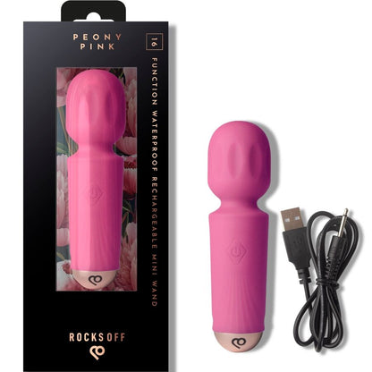 ROCKS-OFF - MINI RECHARGEABLE WAND 16 FUNCTIONS TULIP