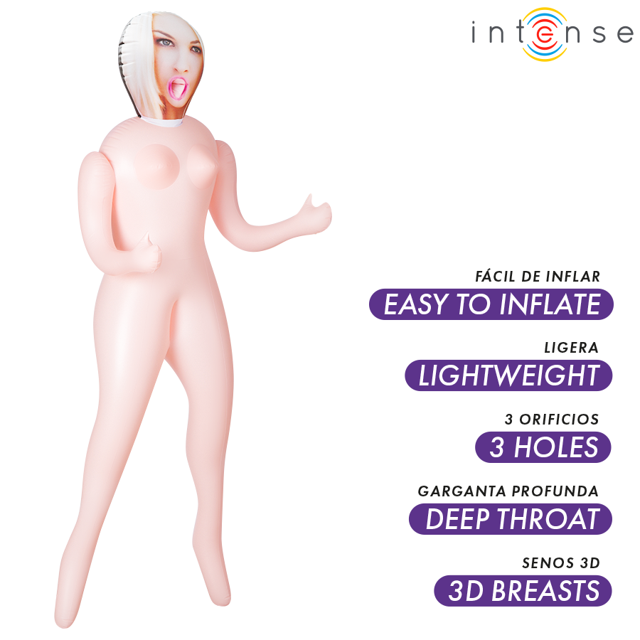 INTENSE DOLLS - IRINA INFLATABLE DOLL WITH THREE ORIFICES