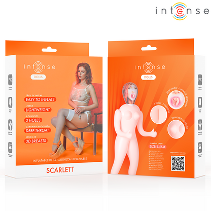 INTENSE DOLLS - SCARLETT INFLATABLE DOLL WITH THREE ORIFICES