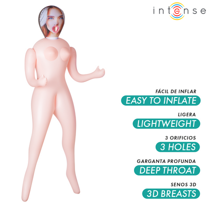 INTENSE DOLLS - NICOLE INFLATABLE DOLL WITH THREE ORIFICES