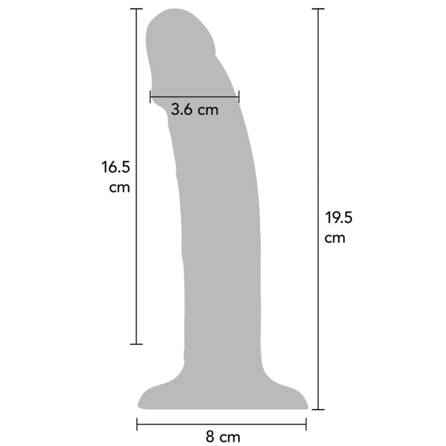 GET REAL - REALISTIC SILICONE VIBRATING DILDO CLEAR 19.5 CM
