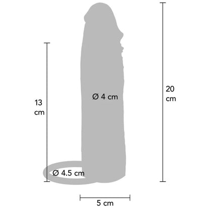 GET REAL - HYDRATED SKIN SILICONE PENIS SLEEVE CARAMEL 20 CM