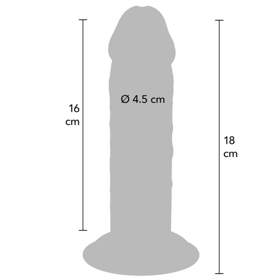 GET REAL - DELUXE THICK DOUBLE-DENSITY TPE DONG 18 CM