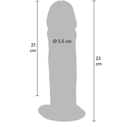 GET REAL - DELUXE THICK DOUBLE-DENSITY TPE DONG 23 CM
