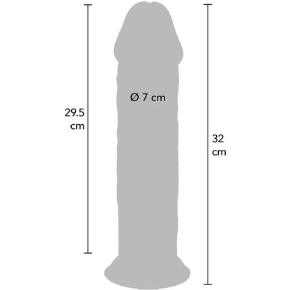 GET REAL - DELUXE THICK DOUBLE-DENSITY TPE DONG 32 CM