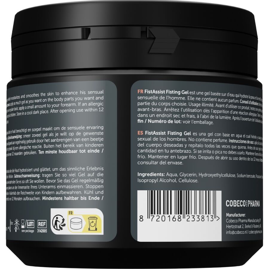 COBECO - GEL DE FISTING FIST ASSIST EXTRA DENSO A BASE DE AGUA 500 ML