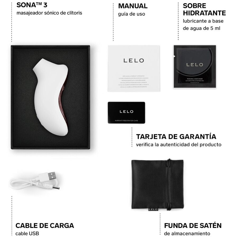 LELO - SONA 3 STIMULATEUR CLITORIDIEN SONIQUE CRÈME