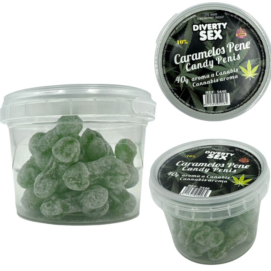 DIABLO GOLOSO - 20 BONBONS PÉNIS AROMATISÉS AU CANNABIS