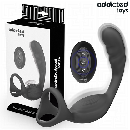ADDICTED TOYS - ANILLO PARA EL PENE CON ESTIMULADOR PROSTÁTICO DUAL Y CONTROL REMOTO