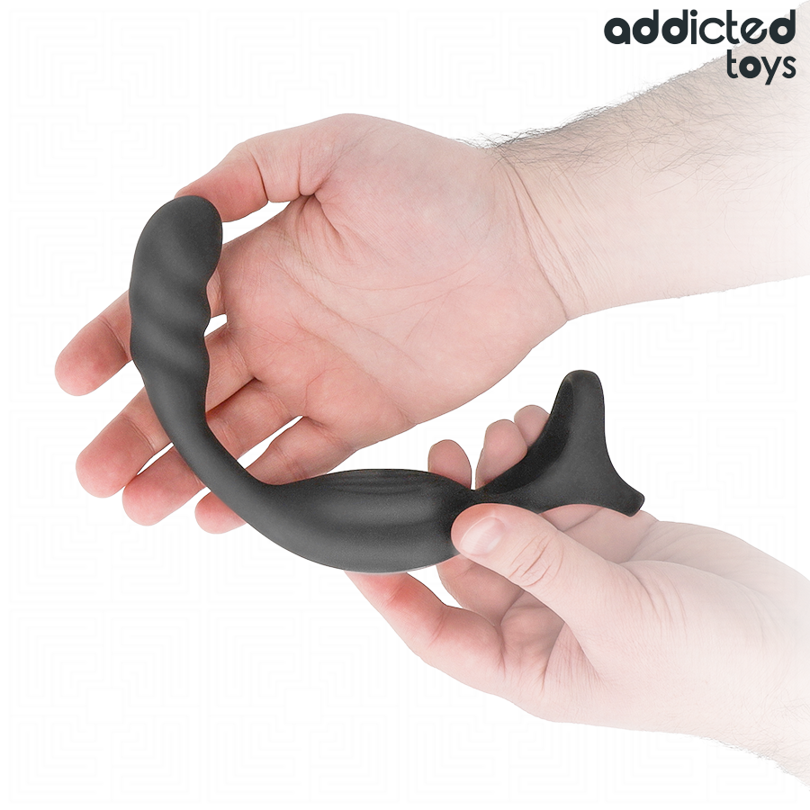 ADDICTED TOYS - ANILLO PARA EL PENE CON ESTIMULADOR PROSTÁTICO DUAL Y CONTROL REMOTO