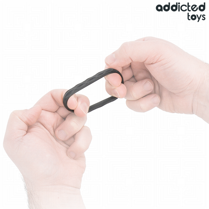 ADDICTED TOYS - TEXTURED COCK RING SET 4 SIZES