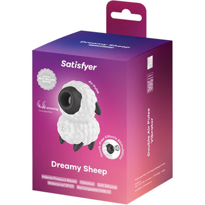 SATISFYER - STIMULATEUR CLITORIDIEN VIBRANT ET PULSANT DREAMY SHEEP