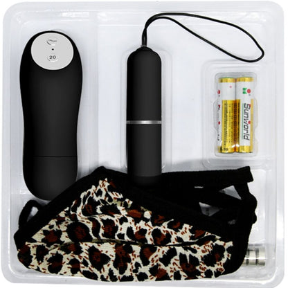 BAILE - THONG WITH VIBRATING BULLET AND REMOTE CONTROL BLACK