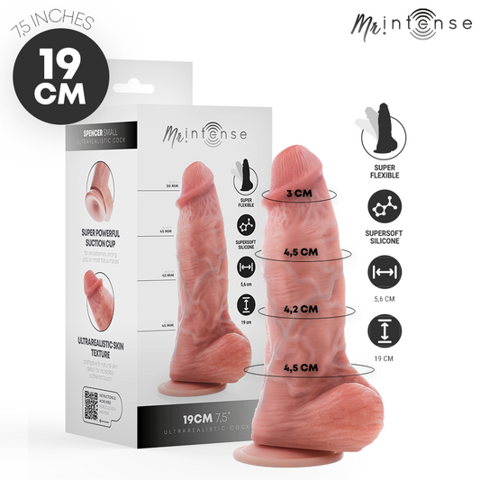 MR INTENSE - DILDO DE SILICONA SMALL SPENCER 19 CM -Ø- 4,5 CM