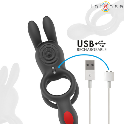 INTENSE - ANILLO VIBRADOR DOBLE CON CONTROL REMOTO QUINN