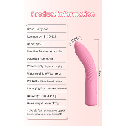 PRETTY LOVE - VIBRADOR DE PUNTO G KISELL ROSA