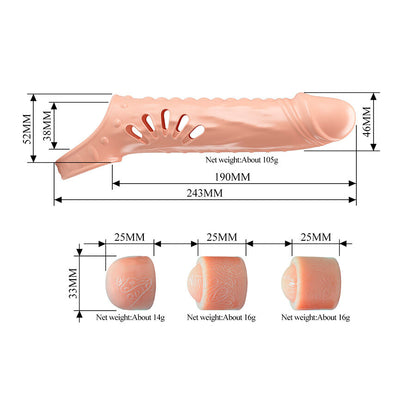 PRETTY LOVE - PENIS SLEEVE WITH EXTENDERS