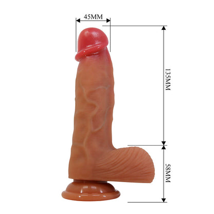 PRETTY LOVE - GODEMICHET RÉALISTE AVEC VENTOUSE DUVALL 19,3 CM -Ø- 4,5 CM