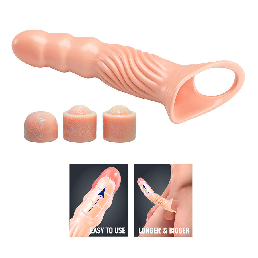 PRETTY LOVE - GAINE DE PÉNIS TEXTURÉE AVEC EXTENSEURS