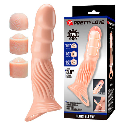 PRETTY LOVE - GAINE DE PÉNIS TEXTURÉE AVEC EXTENSEURS