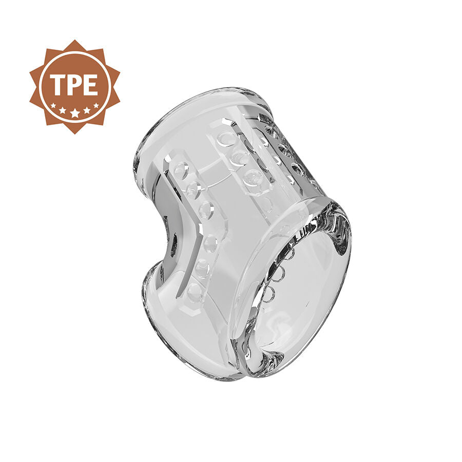 PRETTY LOVE - ANNEAU GAUFRAX PÉNIS TRANSPARENT COURT